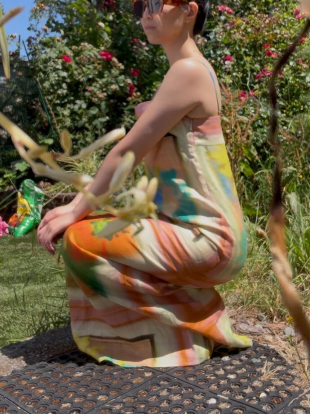 STAUD Laura Sleeveless Linen Maxi Dress
